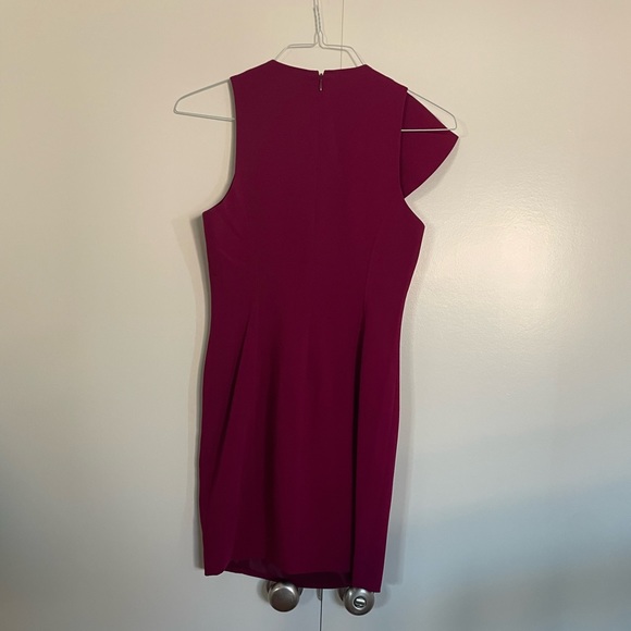Cinq a Sept magenta ruffled cocktail dress size 2 “Viva Magenta” - Picture 2 of 5